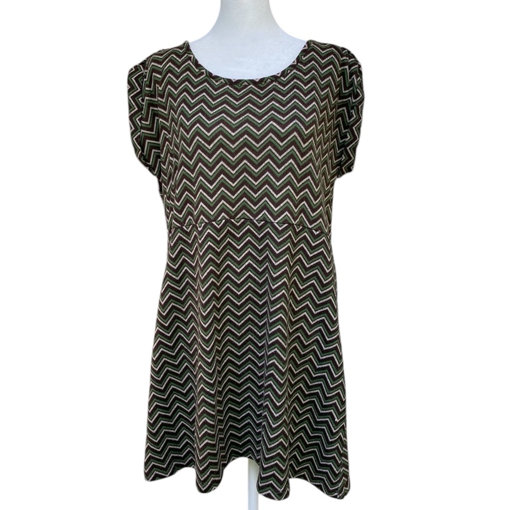 Delirious Y2K Chevron Print Mini Dress